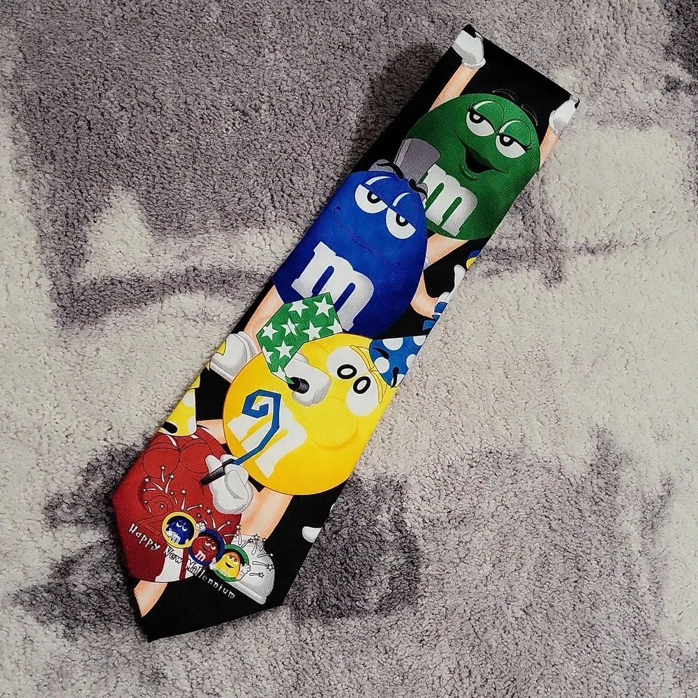 M&M's Happy New Year Millennium 2000 Multicolor Neck Tie